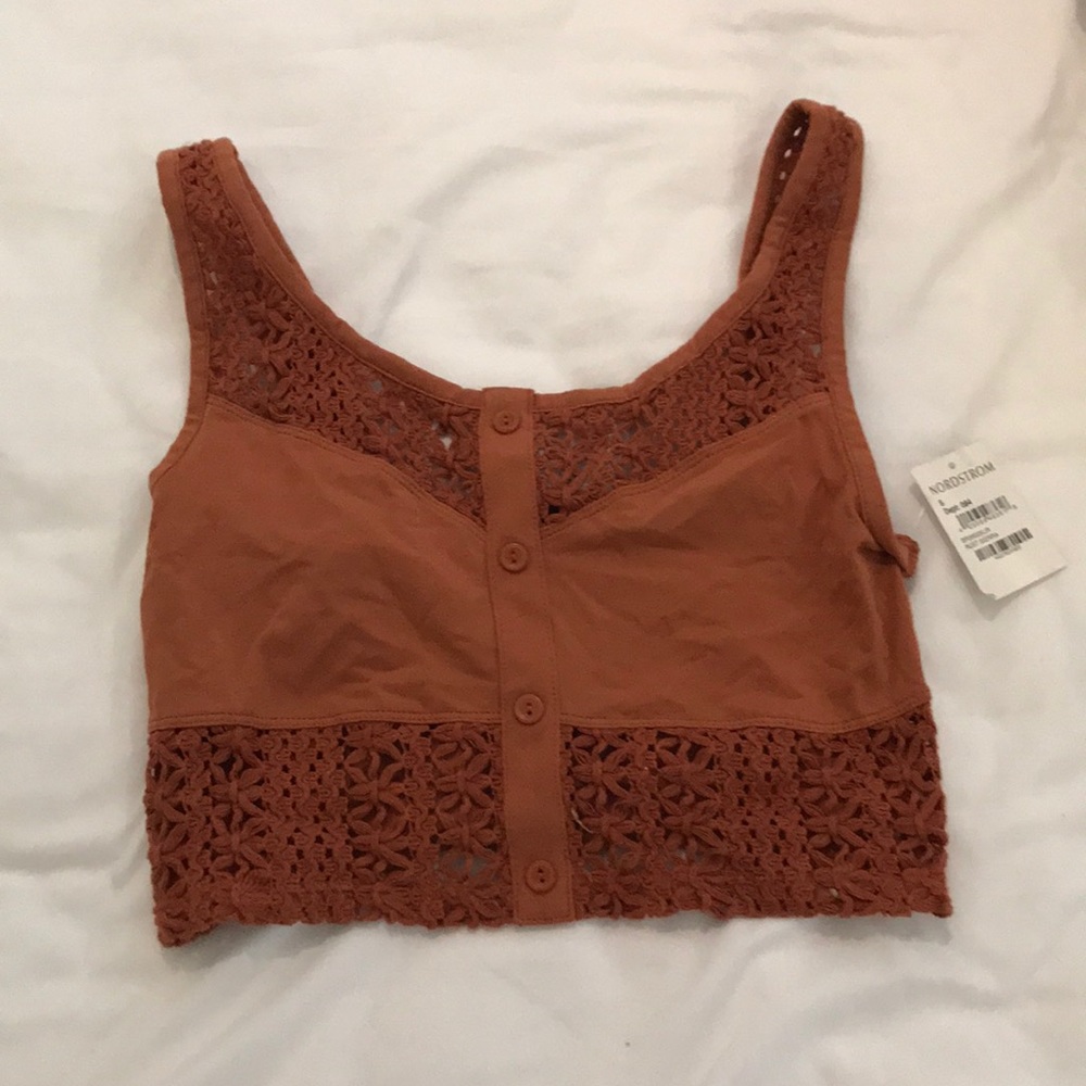 Brown crop top
